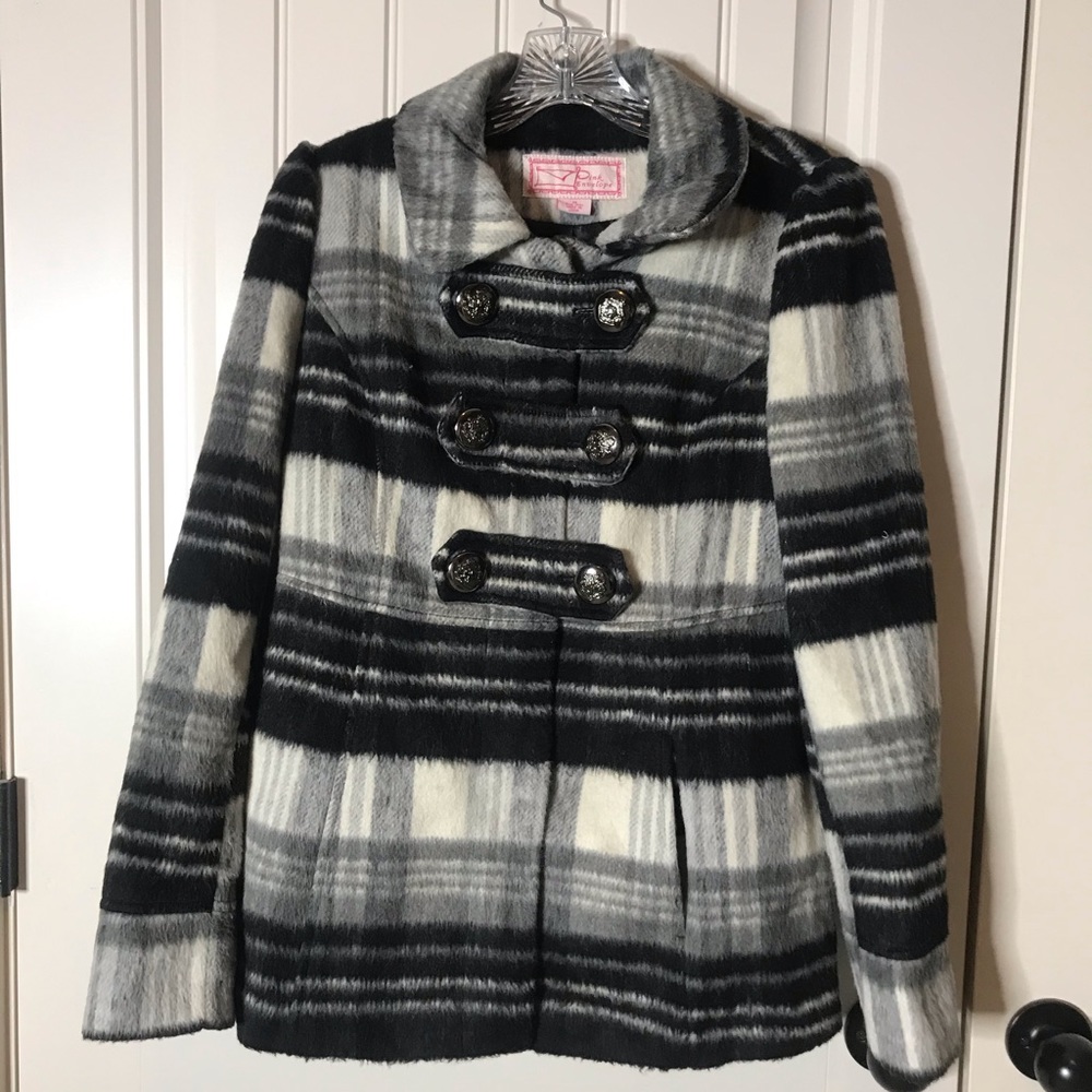 Black and white coat